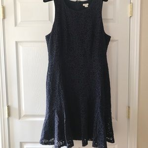 JCrew Navy Lace Tulip Hem Dress-Great condition